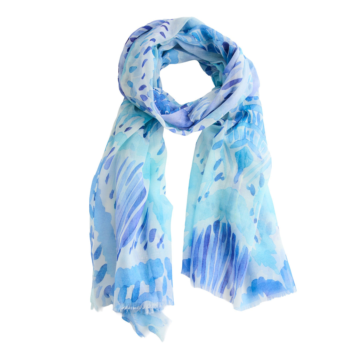 Calypso Watercolor Mandala Print Lightweight Scarf