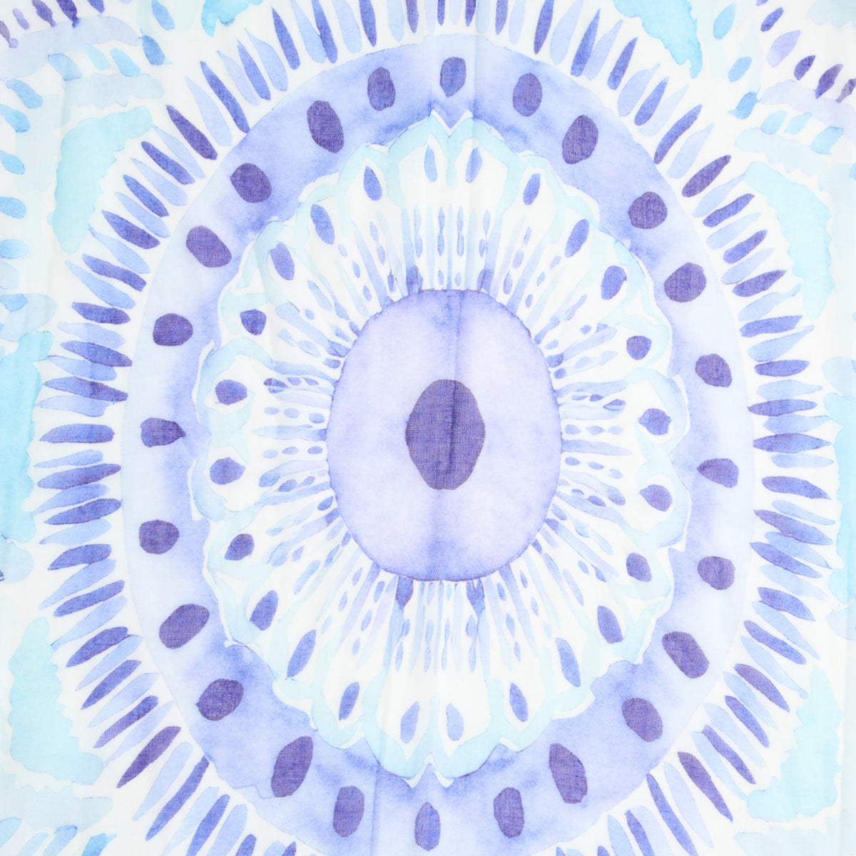 Calypso Watercolor Mandala Print Lightweight Scarf