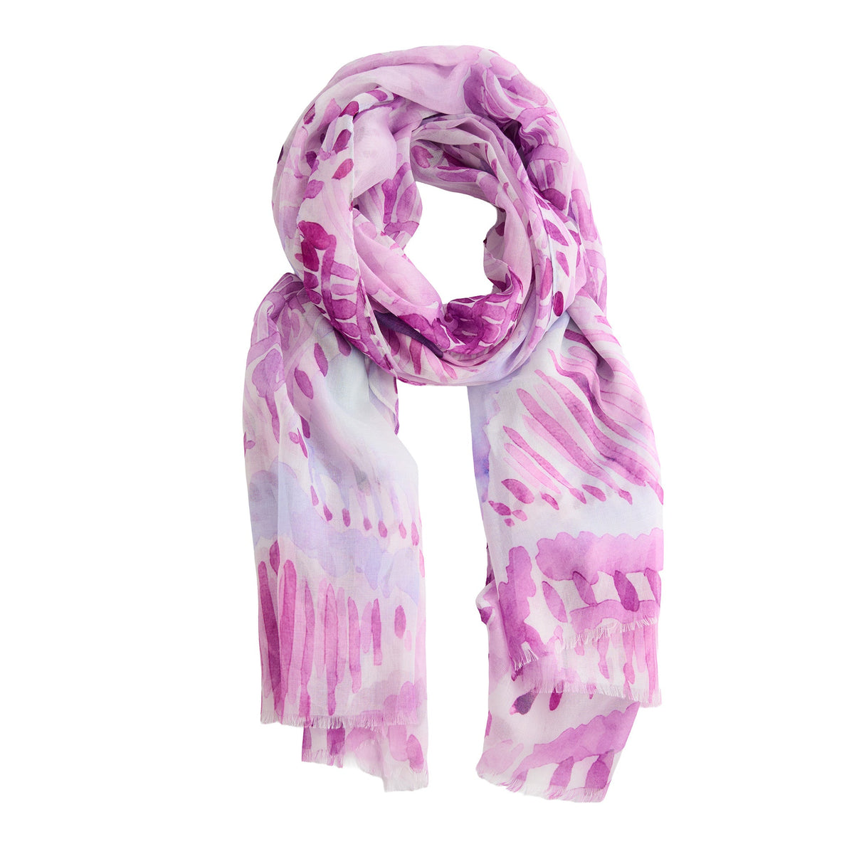Calypso Watercolor Mandala Print Lightweight Scarf