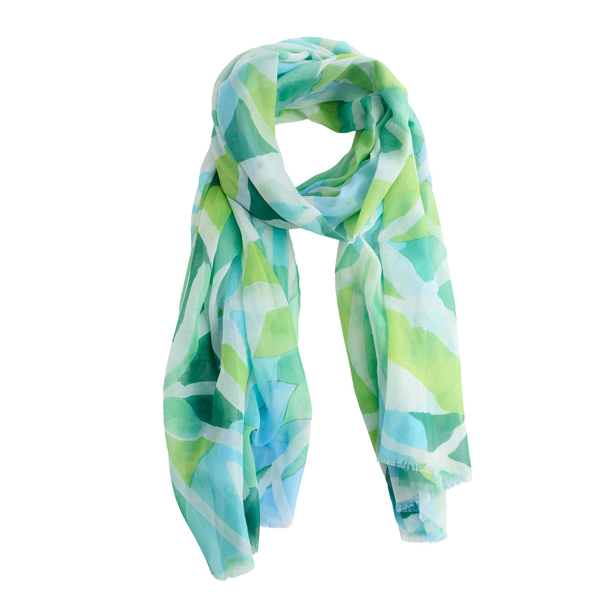 Maya Geometric Watercolor Lightweight Scarf