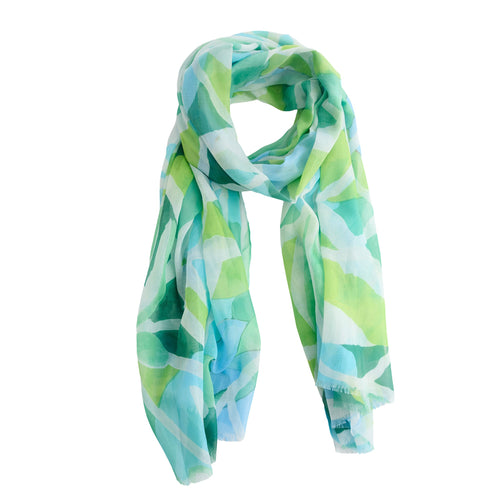 Maya Geometric Watercolor Lightweight Scarf