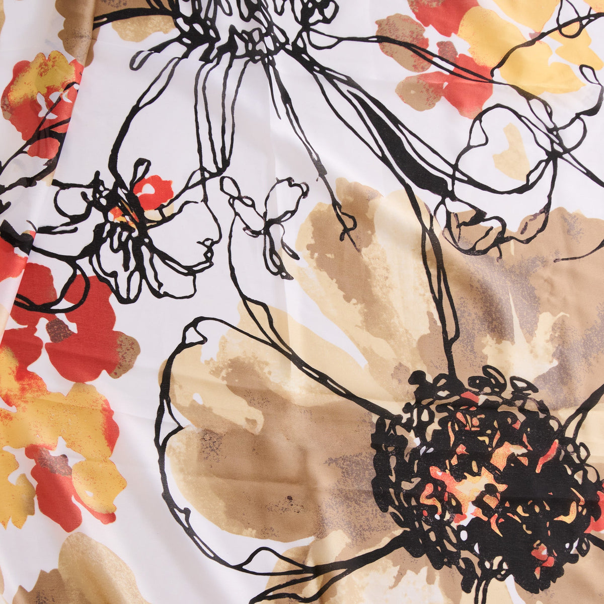 Selene Abstract Floral Silky Lightweight Scarf