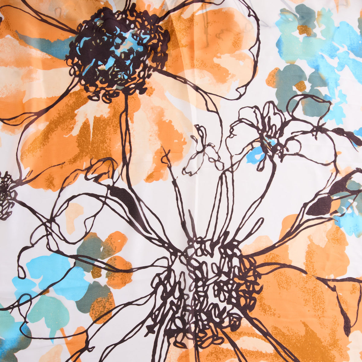 Selene Abstract Floral Silky Lightweight Scarf