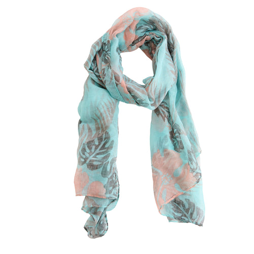 Kiana Hawaiian Print Lightweight Scarf