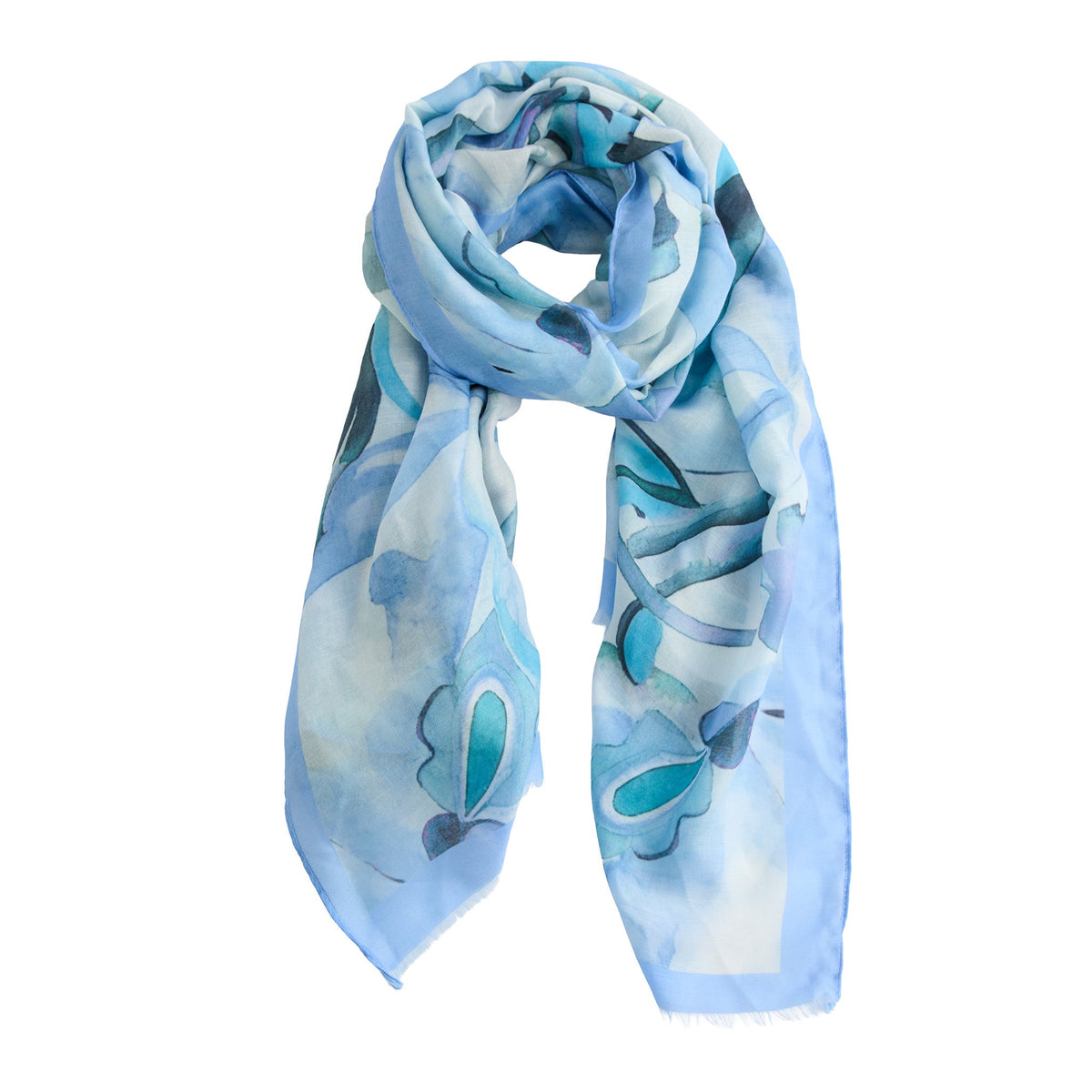 Rylee Watercolor Floral Lightweight Scarf