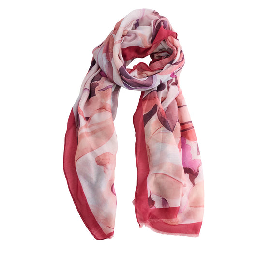 Rylee Watercolor Floral Lightweight Scarf