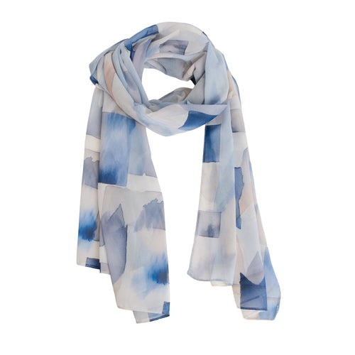 Raye Abstract Print Lightweight Scarf