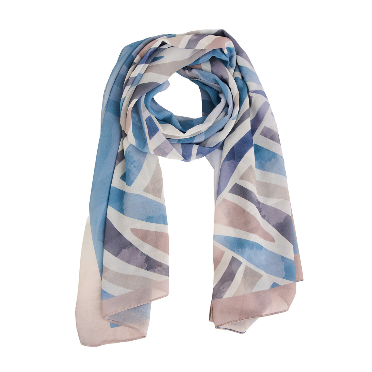 Raye Abstract Print Lightweight Scarf