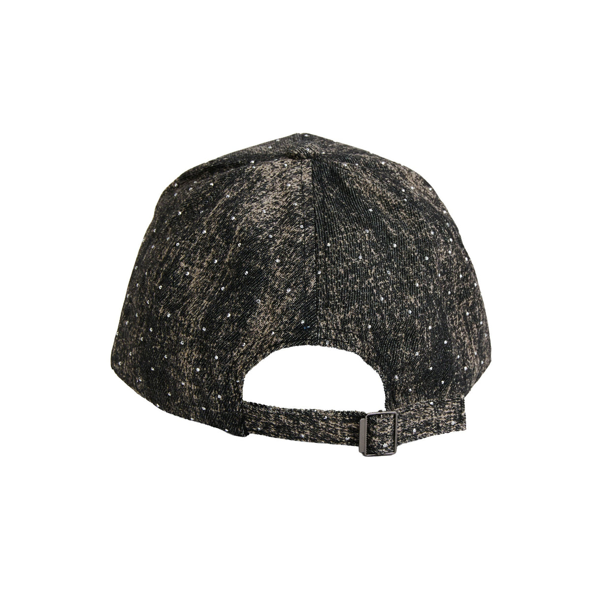 Cora Printed Denim Rhinestone Baseball Cap