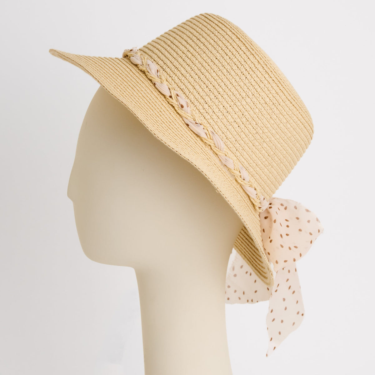 Caprice Woven Braided Bow Sunhat