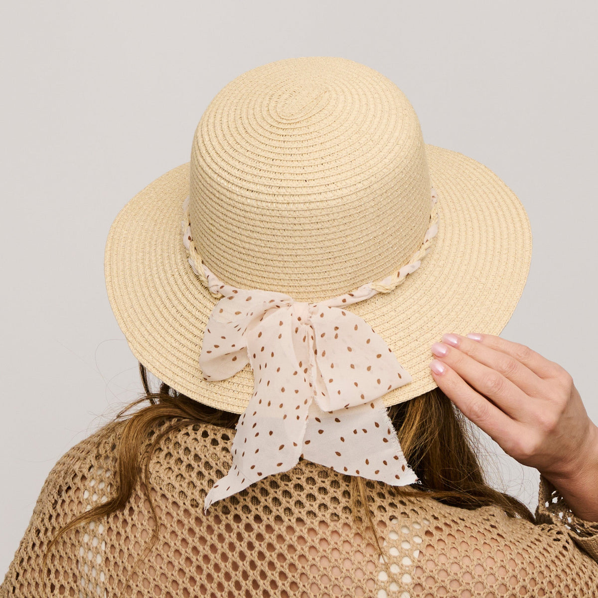 Caprice Woven Braided Bow Sunhat