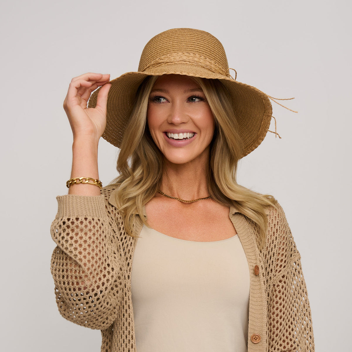 Lola Wide Brim Woven Sunhat