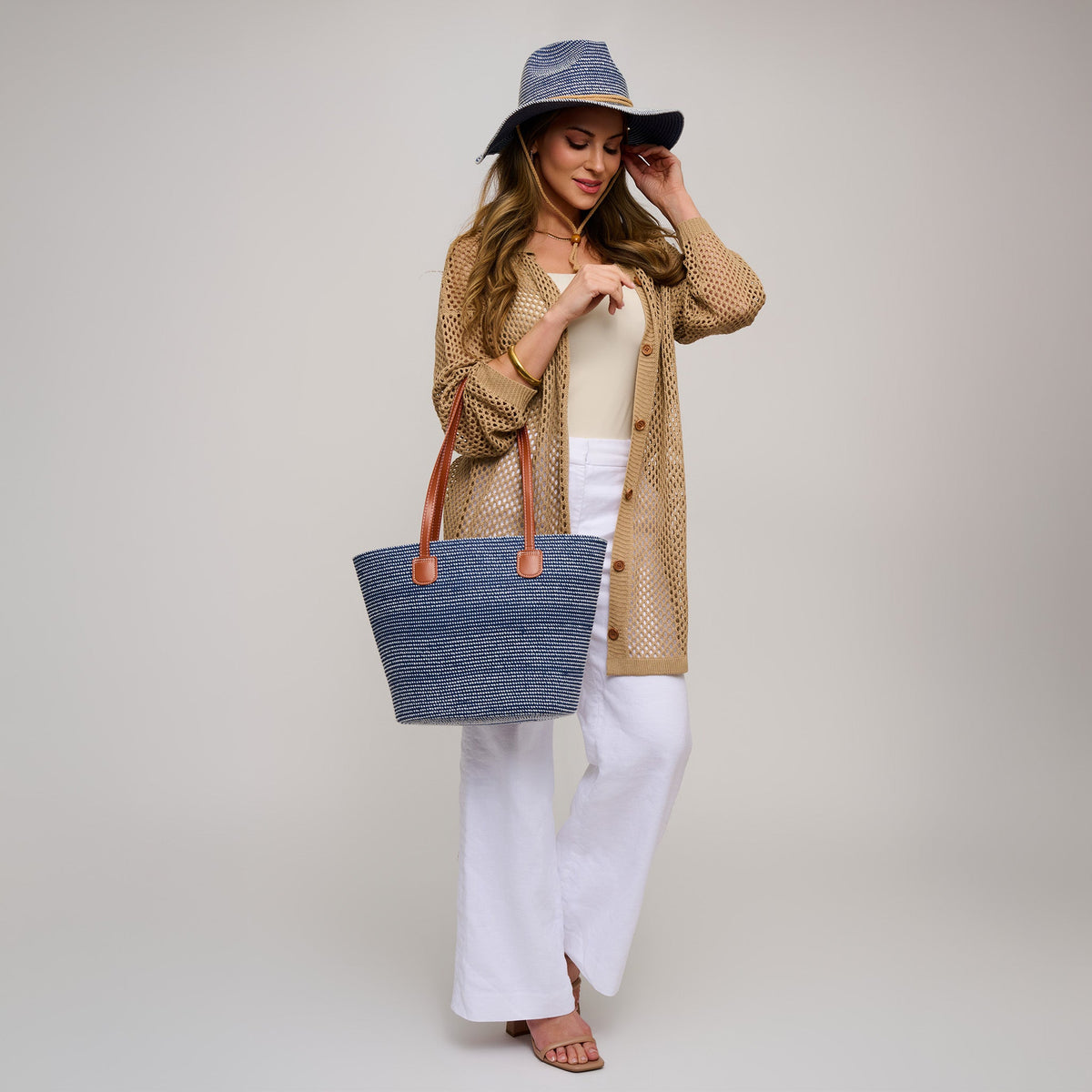 Riviera Textured Woven Safari Hat