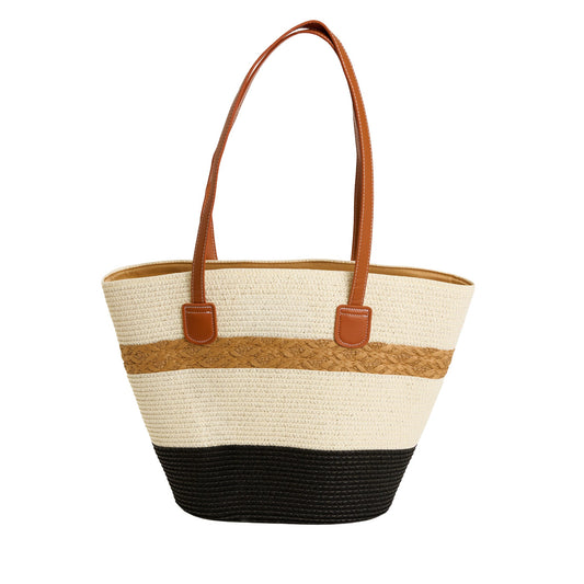 Laguna Woven Color Block Tote Bag