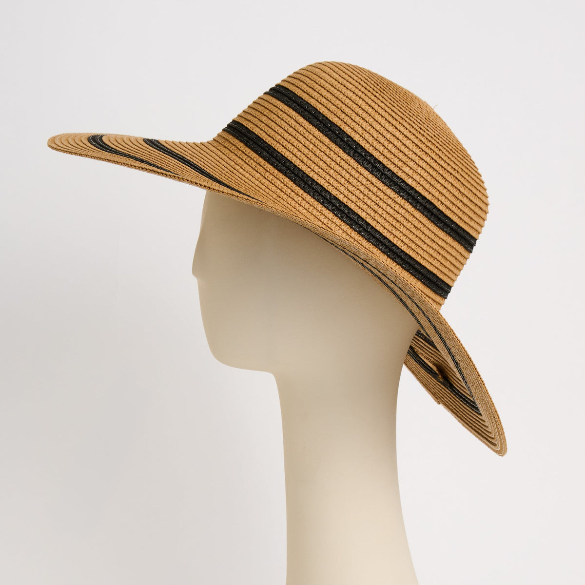 Venice Woven Wide Brim Striped  Sunhat