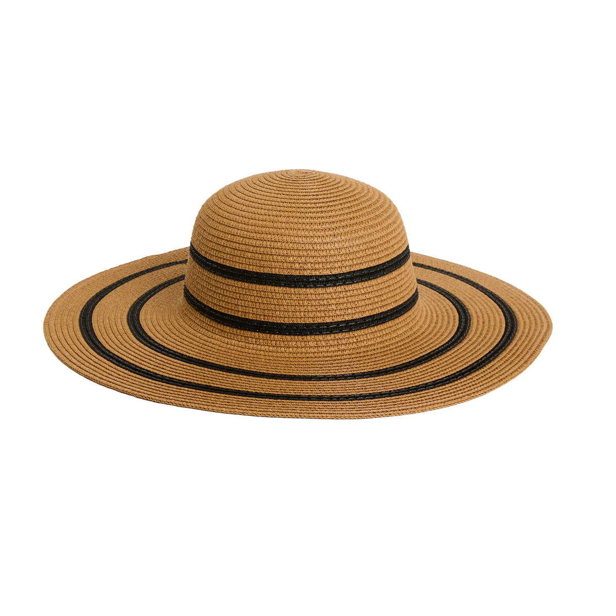 Venice Woven Wide Brim Striped  Sunhat