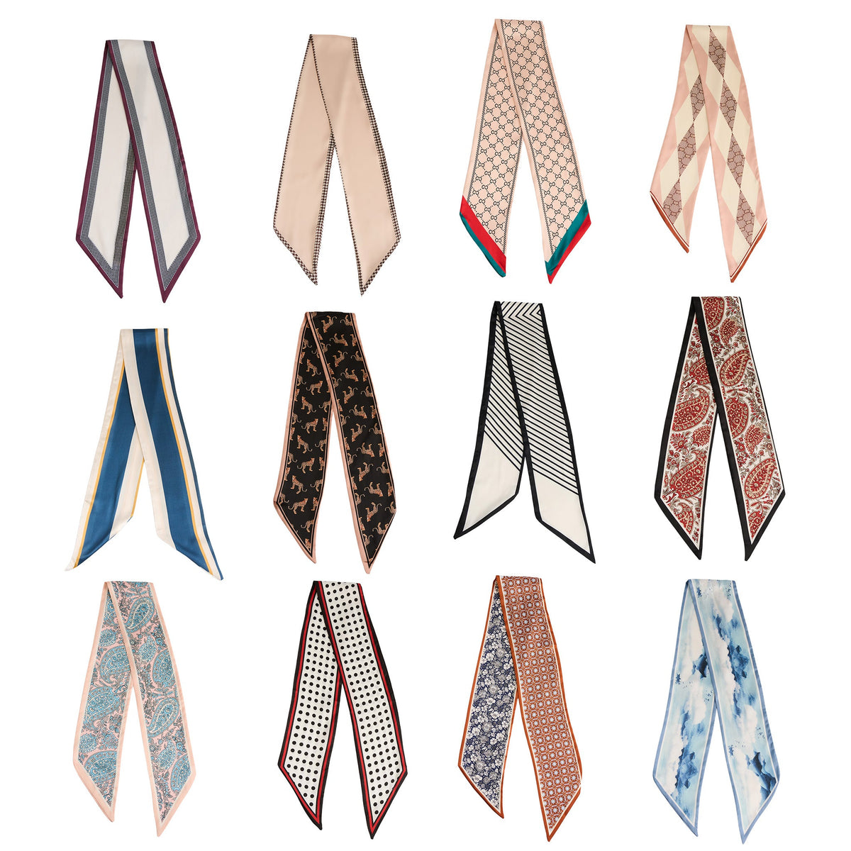 24 Piece Lucy Multi-wear Mini Scarf Assortment