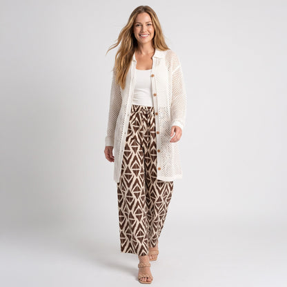 Zara Open Knit Button Up Cover Up
