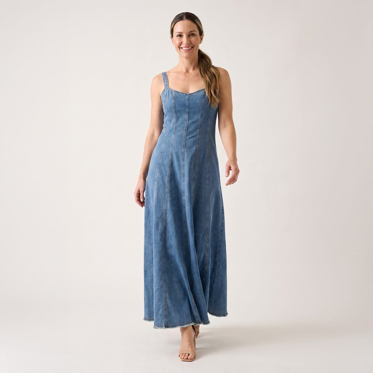 Skylar Denim Maxi Dress