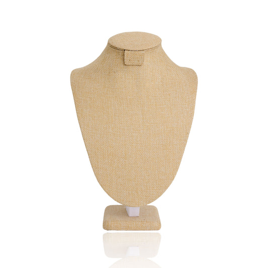 12" Dark Linen Bust Form Display