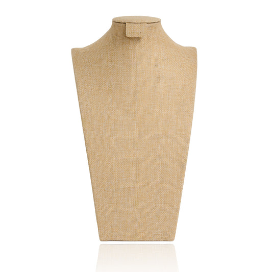 14" Dark Linen Bust Form Display