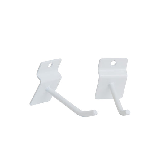 White Metal 2" Slat Hook